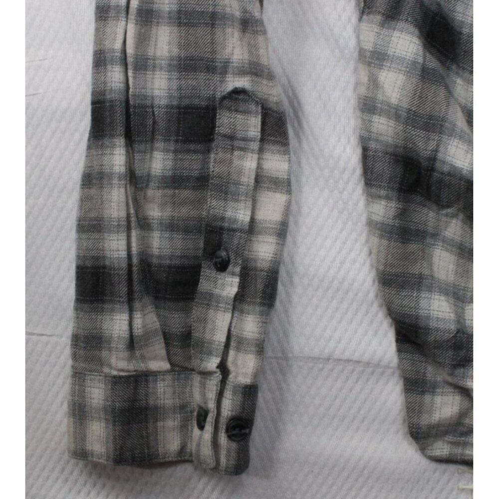 Patagonia Mens Organic Cotton Plaid Button-Up Shirt XXL Black & White - Picture 8 of 9